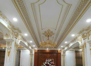 Công Trình Phào Chỉ PS Trắng Trơn Cho Nhà Hàng Bò Tơ Năm Sánh Ở Tây Ninh