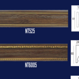 Phào Nẹp, Chỉ Hoa Văn Nâu Vàng PS – KT405A