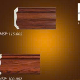 Mẫu Phào Chỉ PS Màu Vân Gỗ Óc Chó 100-002 vs 115-002