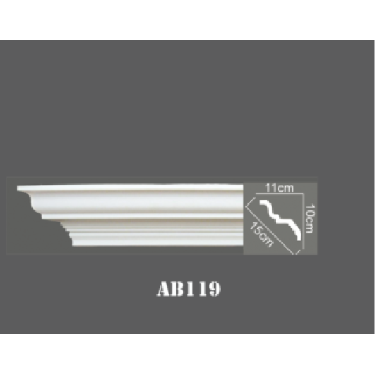Phào Cổ Trần Trơn PU - AB119