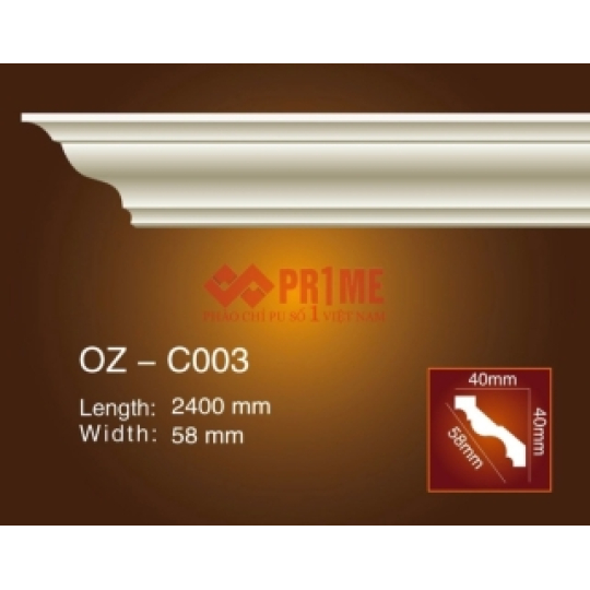 Mẫu phào chỉ trơn OZ-C003